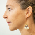 Envol tropical - Boucles d'oreilles pendantes en tissu
