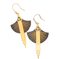 Art déco Chic à Manhattan- Boucles d'oreilles plaqué or citrine