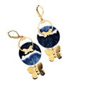 Bleu Envol des Papillons  - Boucles d'oreilles pendantes papillons