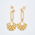 Dorées Caraïbes II- Boucles d'oreilles nacre