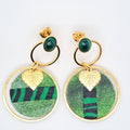 Vert Jungle Therapy - Boucles d'oreilles malachite