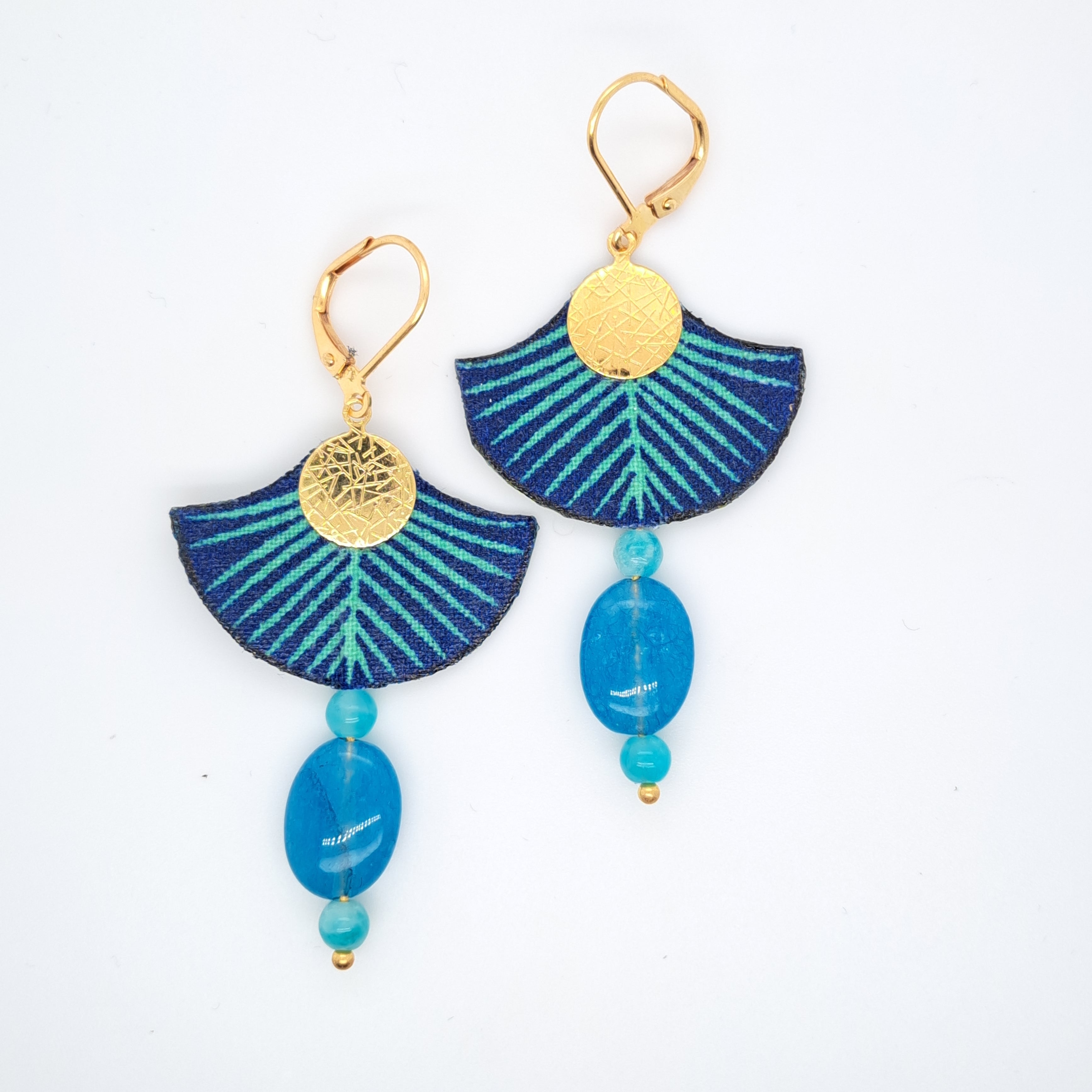 Bleu Lagon - Boucles d'oreilles Apatite Amazonite