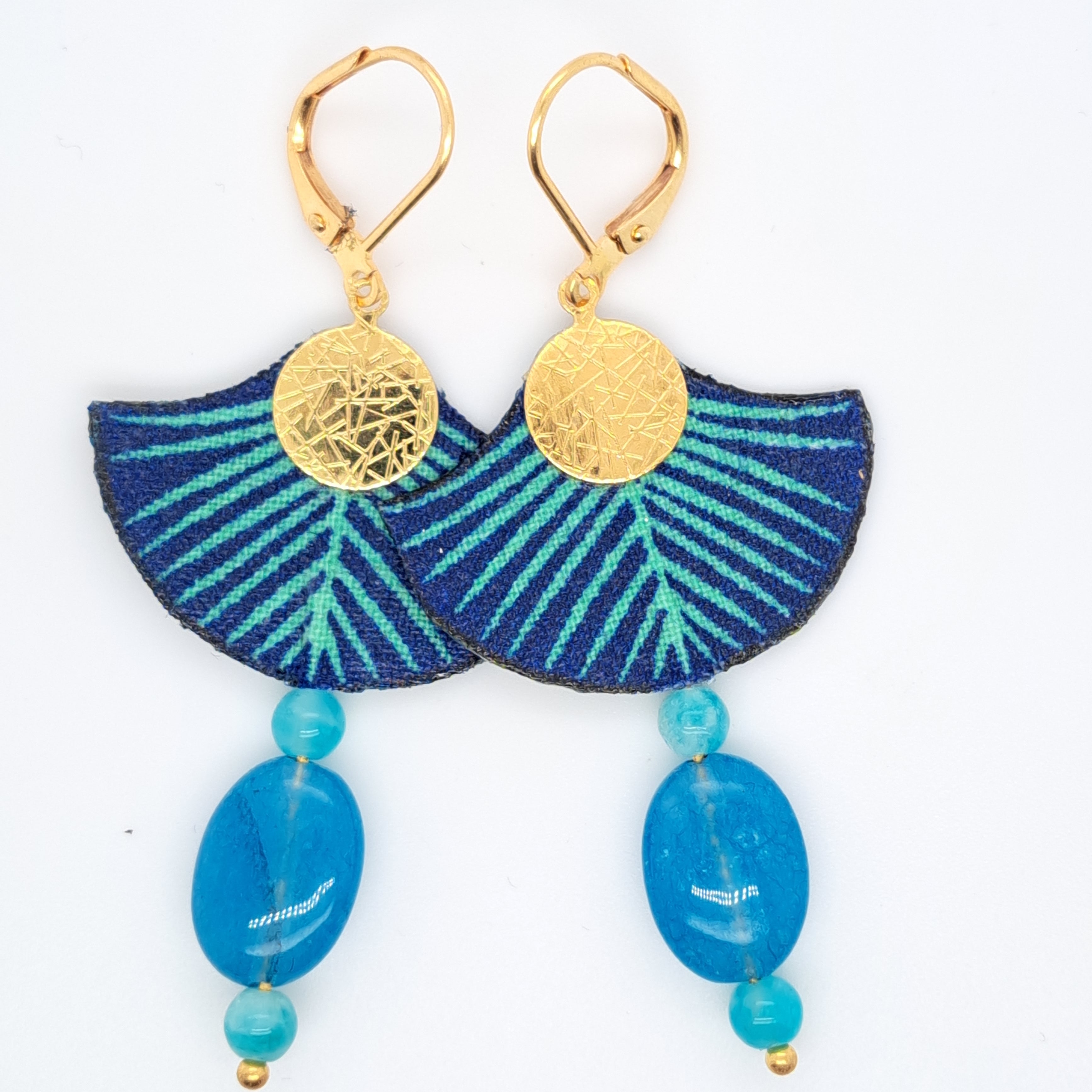 Bleu Lagon - Boucles d'oreilles Apatite Amazonite