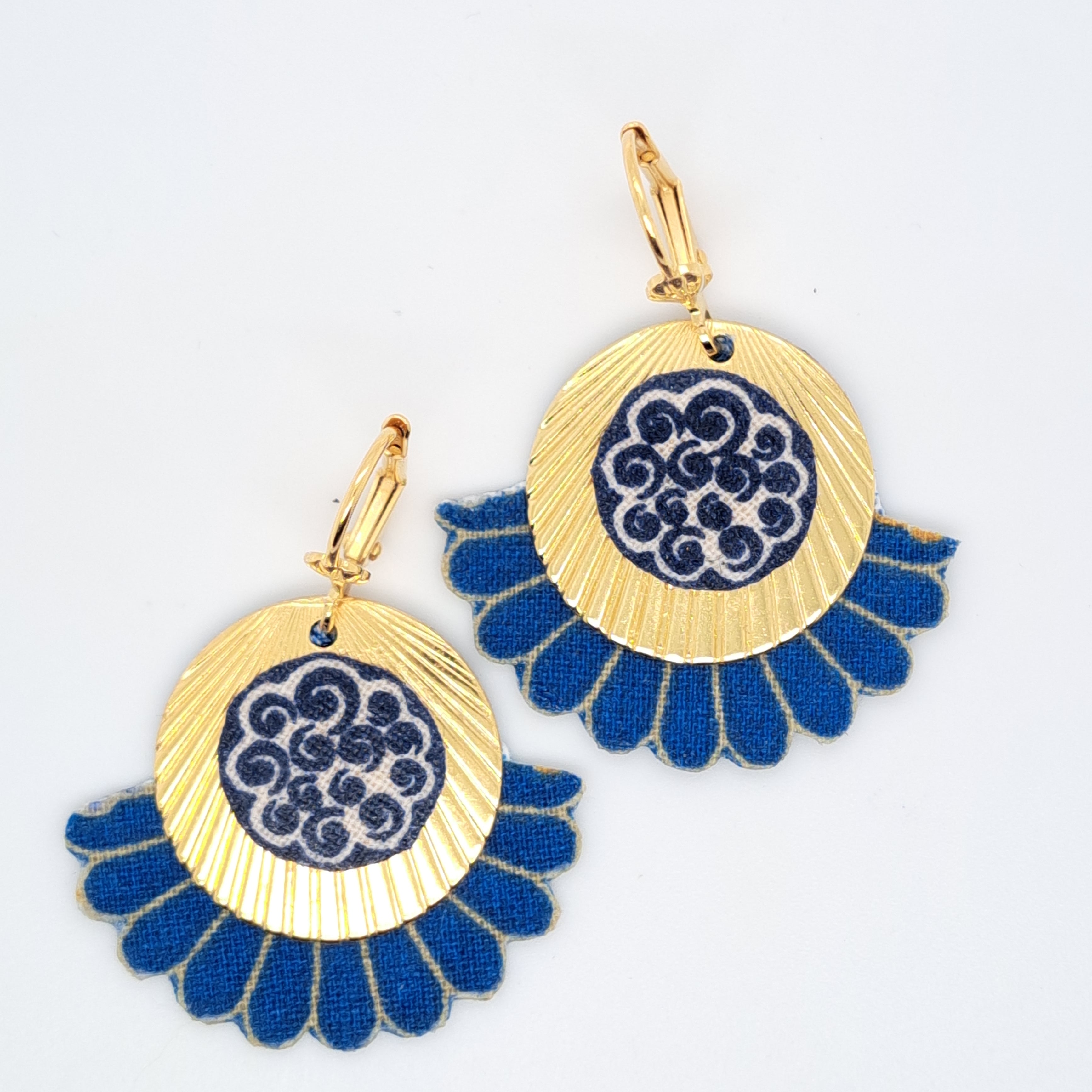 Bleu Vanuatu Spirit - Boucles d'oreilles créoles