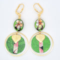 Vert Palm Jungle - Boucles d’oreilles pendantes
