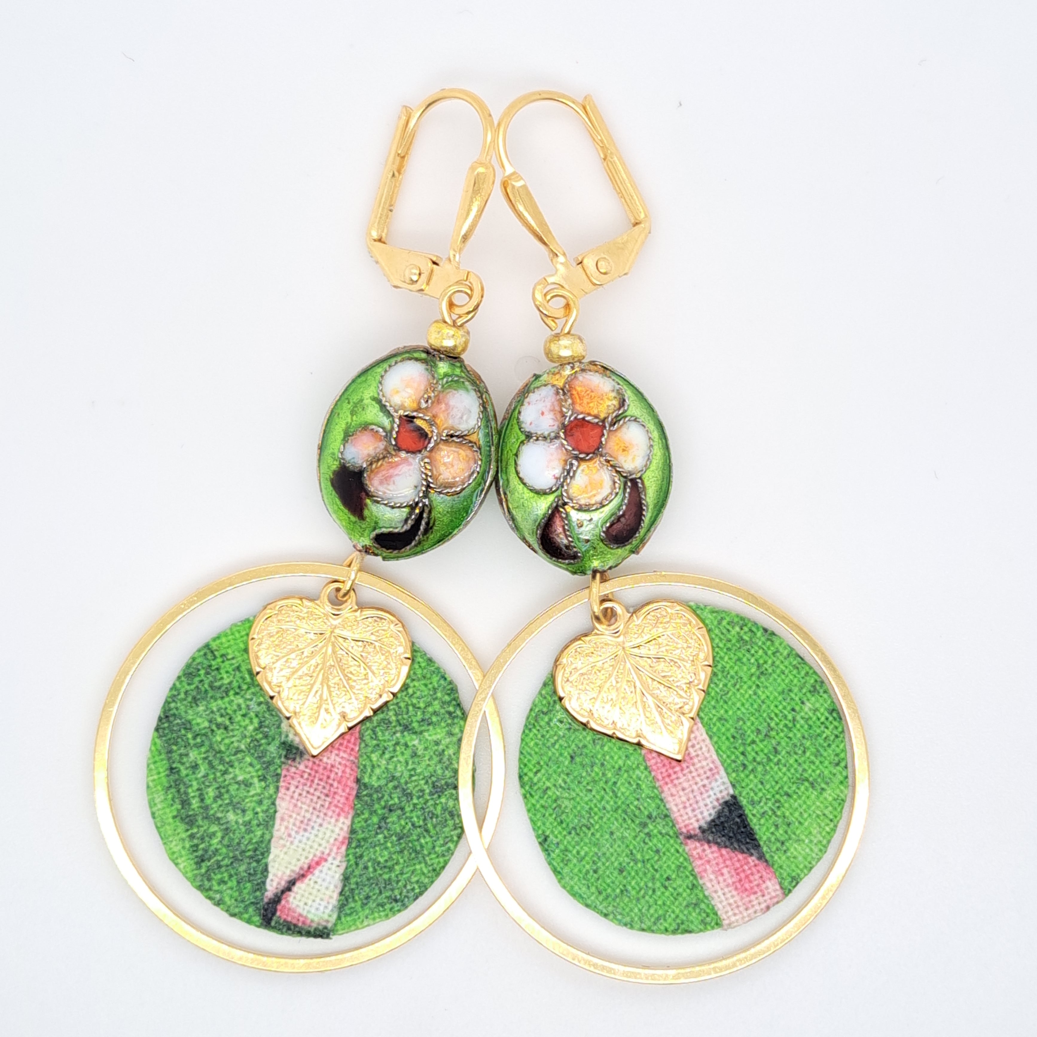 Vert Palm Jungle - Boucles d’oreilles pendantes
