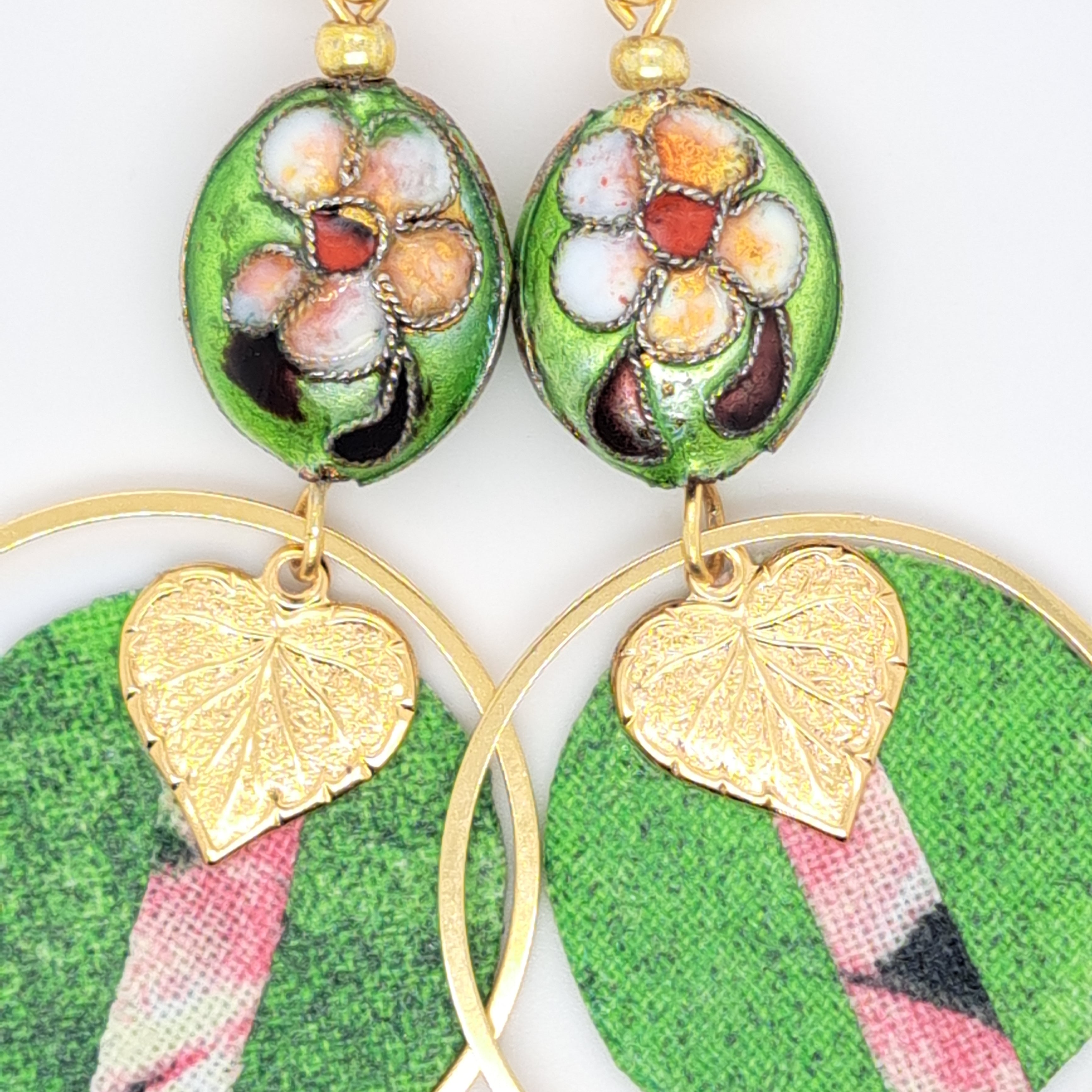 Vert Palm Jungle - Boucles d’oreilles pendantes