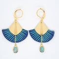Bleu Maurice - Boucles d'oreilles pendantes amazonite