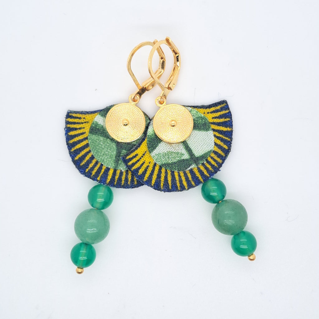 Vert Pura Vida - Boucles d'oreilles pendantes vertes aventurine