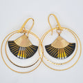 Doré Néfertiti - Boucles d'oreilles doubles créoles