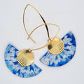 Bleu Magic Pacific - Boucles d'oreilles pendantes en tissu