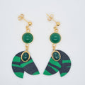 Verte Mata Atlantica - Boucles d’oreilles malachite agate verte