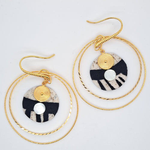 Africa dream - Boucles d'oreilles doubles créoles