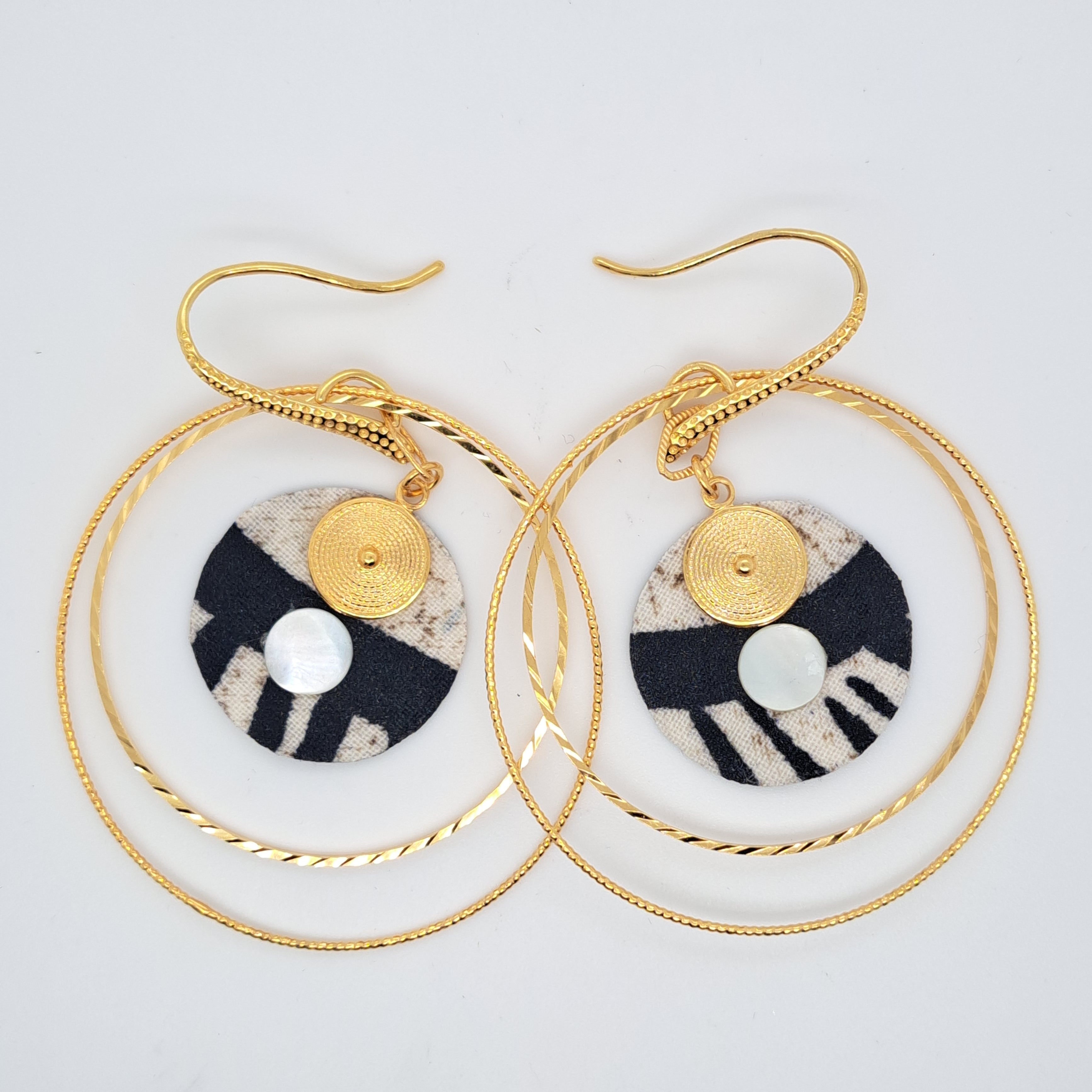 Africa dream - Boucles d'oreilles doubles créoles