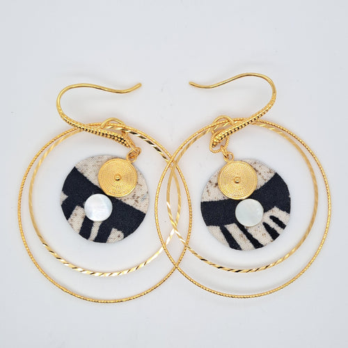 Africa dream - Boucles d'oreilles doubles créoles