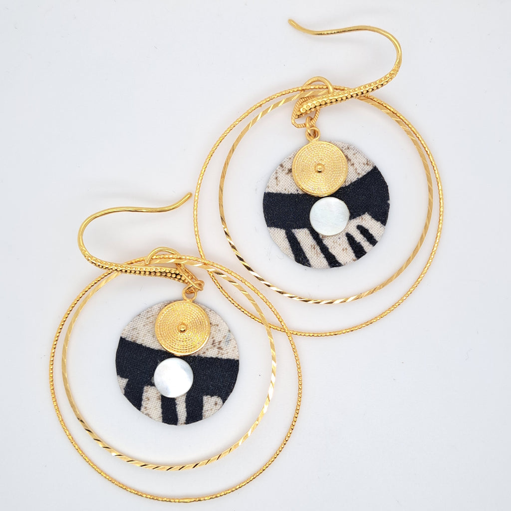 Africa dream - Boucles d'oreilles doubles créoles