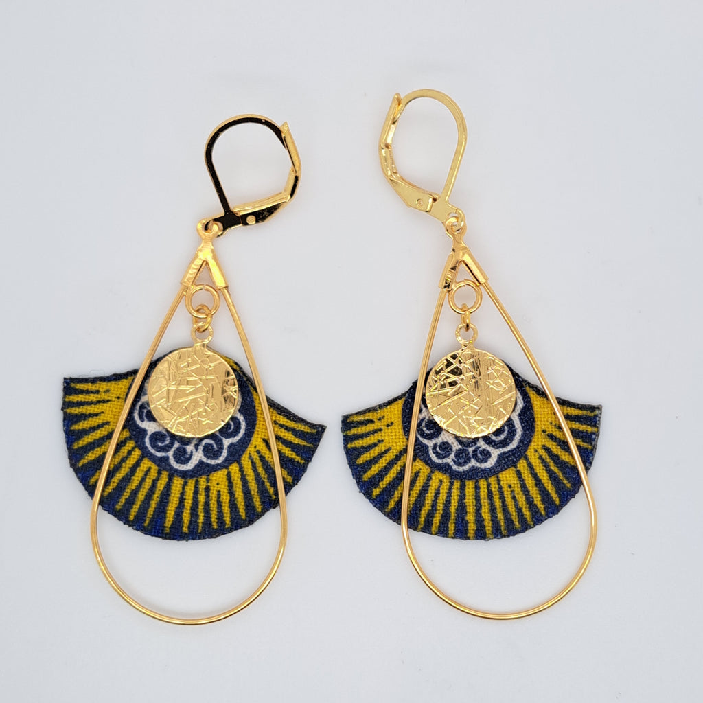 Jaune Arizona Dream - Boucles d’oreilles pendantes créoles gouttes