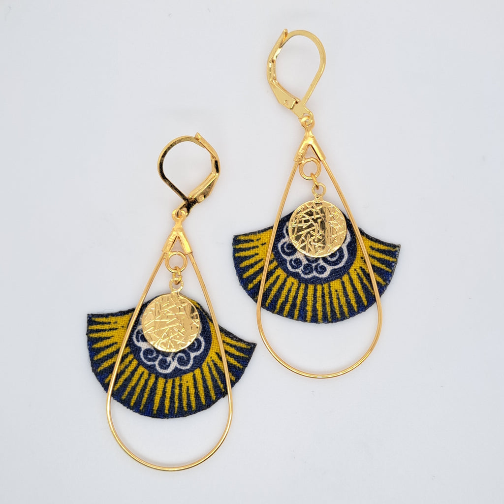 Jaune Arizona Dream - Boucles d’oreilles pendantes créoles gouttes
