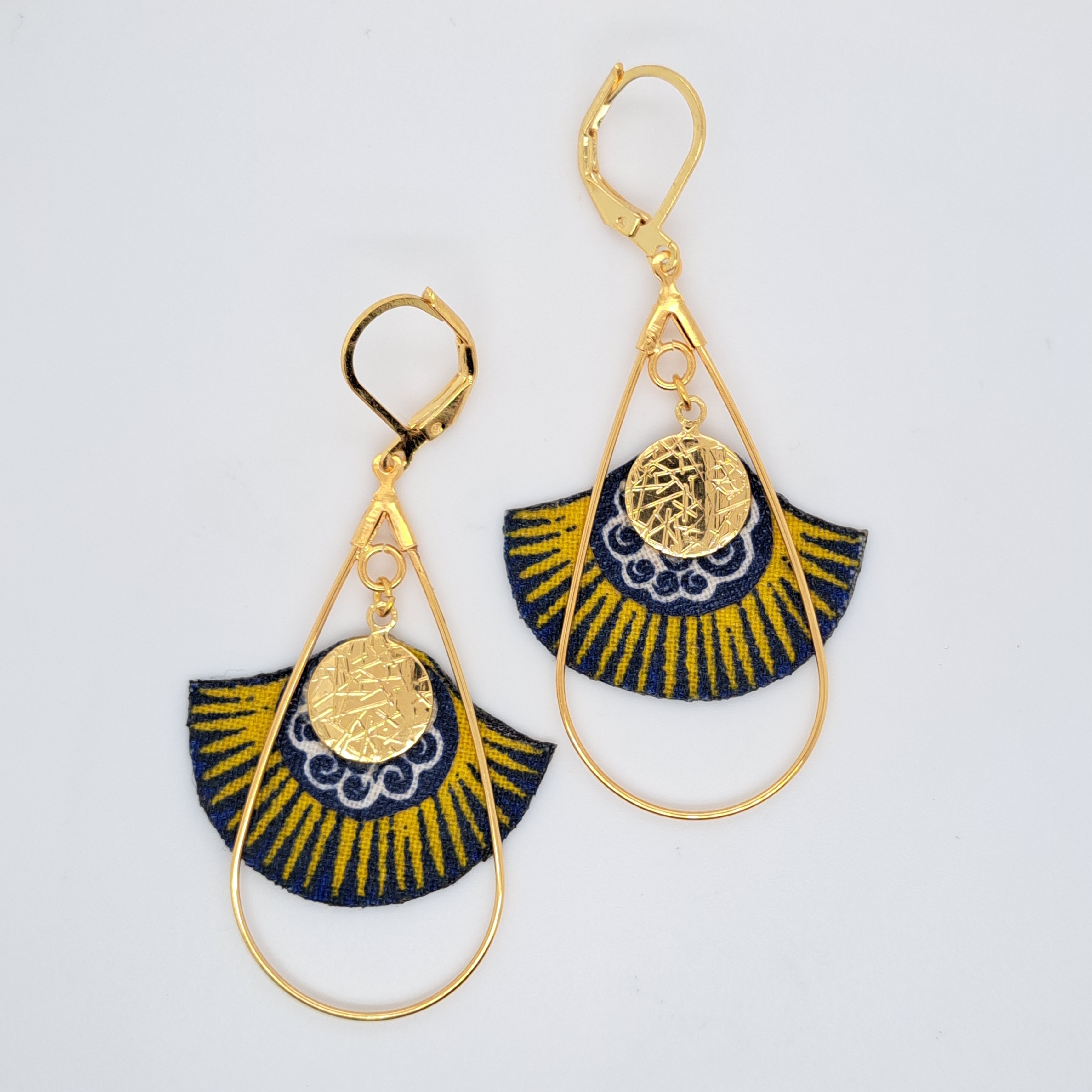 Jaune Arizona Dream - Boucles d’oreilles pendantes créoles gouttes